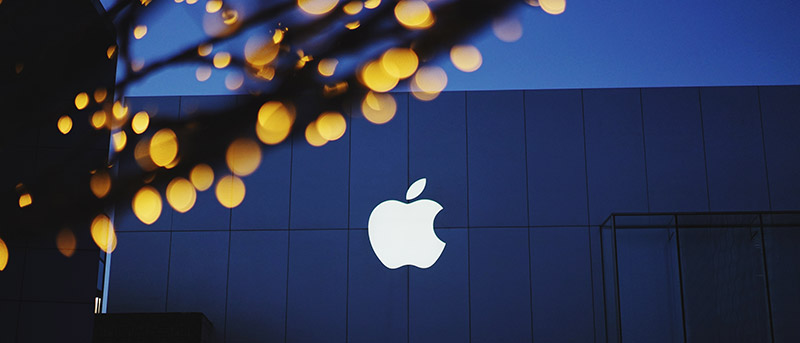 Logo Apple mis en scène