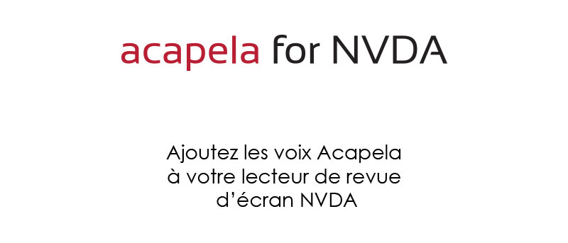 Logo du logiciel de synthèse vocale Acapela TTS Voices For NVDA