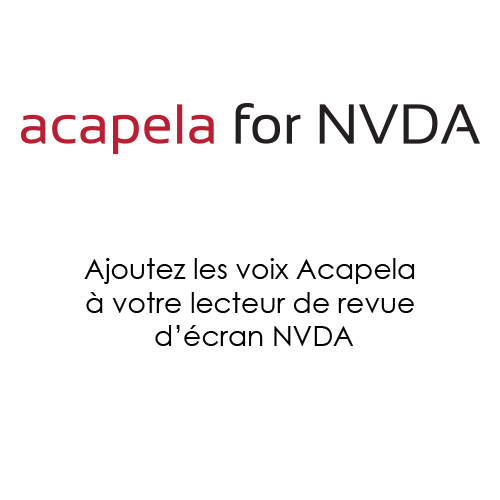 Synthèse vocale Acapela TTS voices for NVDA