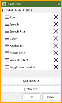 zoomtext 10 shortcuts