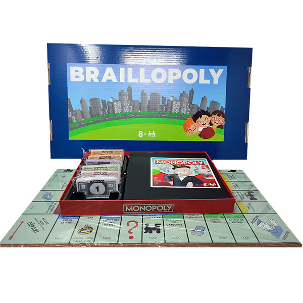 Monopoly en braille Braillopoly pour aveugle ou malvoyant