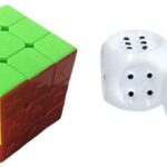 [Vidéo] Jeux accessible Rubik's Cube en relief : Lot de 2 dés à jouer tactiles et relief
