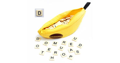 Jeu de lettres en noir et braille Bananagrams