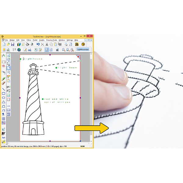 Logiciel de conception relief TactileView