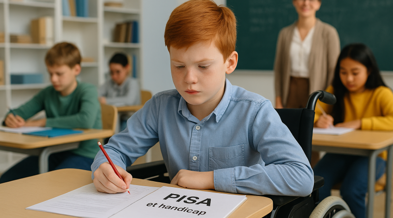 Illustration : PISA et handicap - Image générée par IA