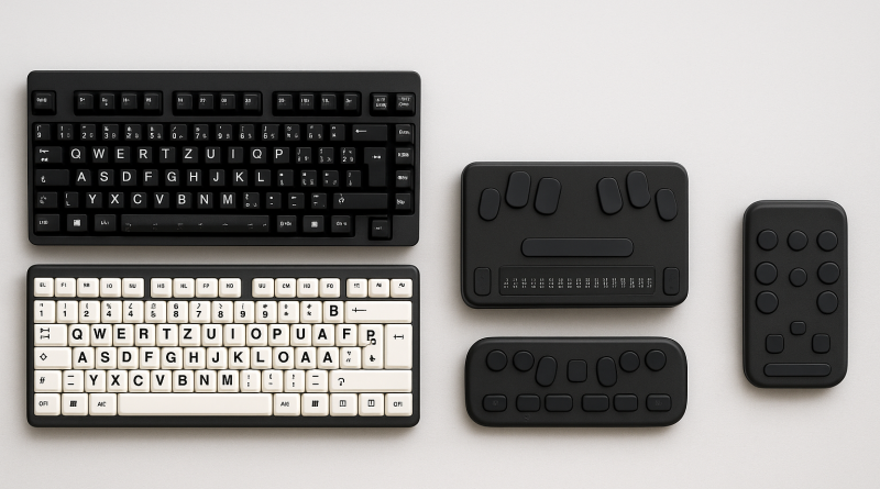 Claviers braille au catalogue Ceciaa - Image générée par IA
