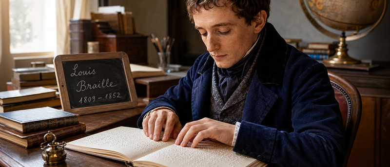 La saga de l'été 2026 : Louis Braille - Image générée par IA